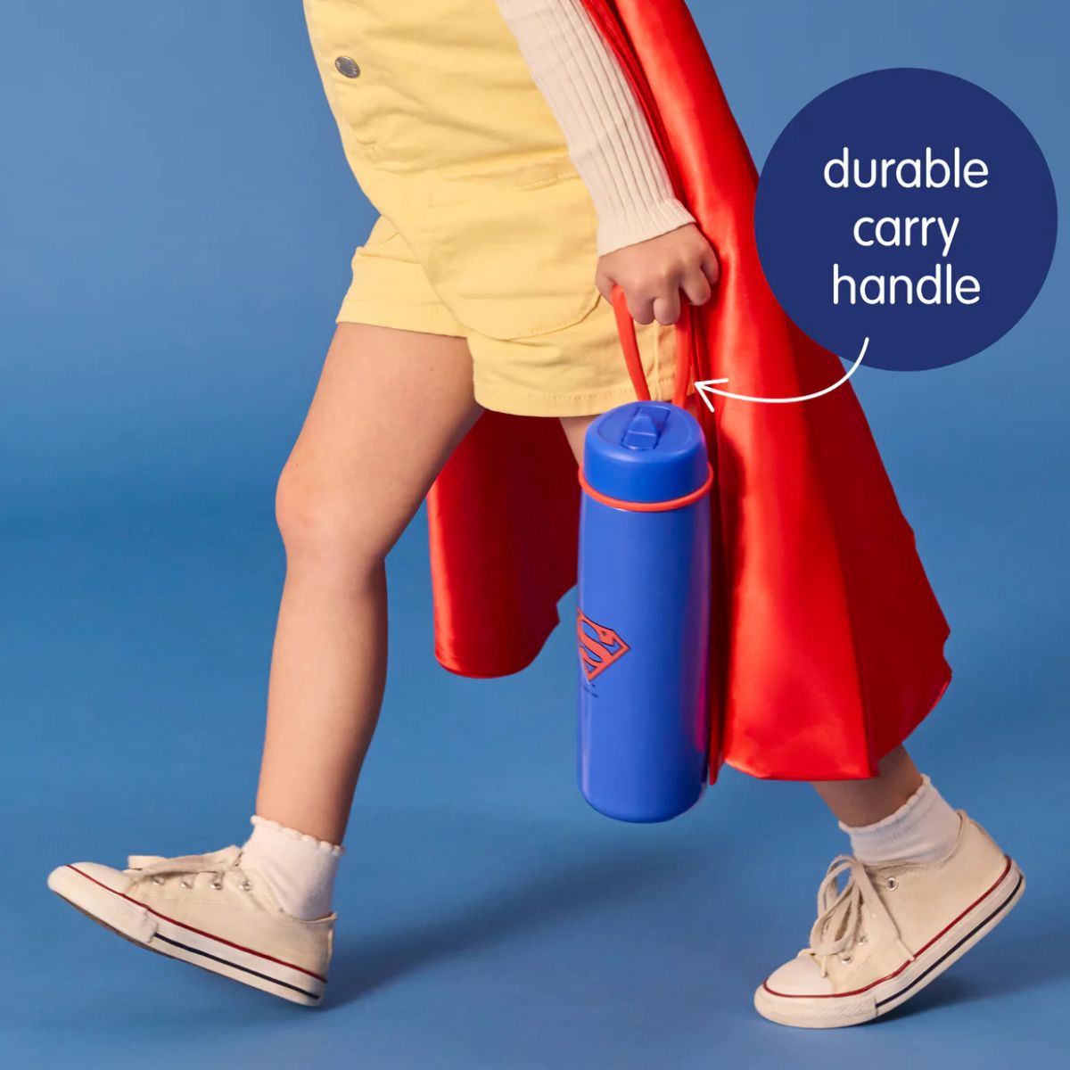 B.Box Insulated Water Bottle With Straw 23 oz - Superman - Durable and Travel Friendly Design