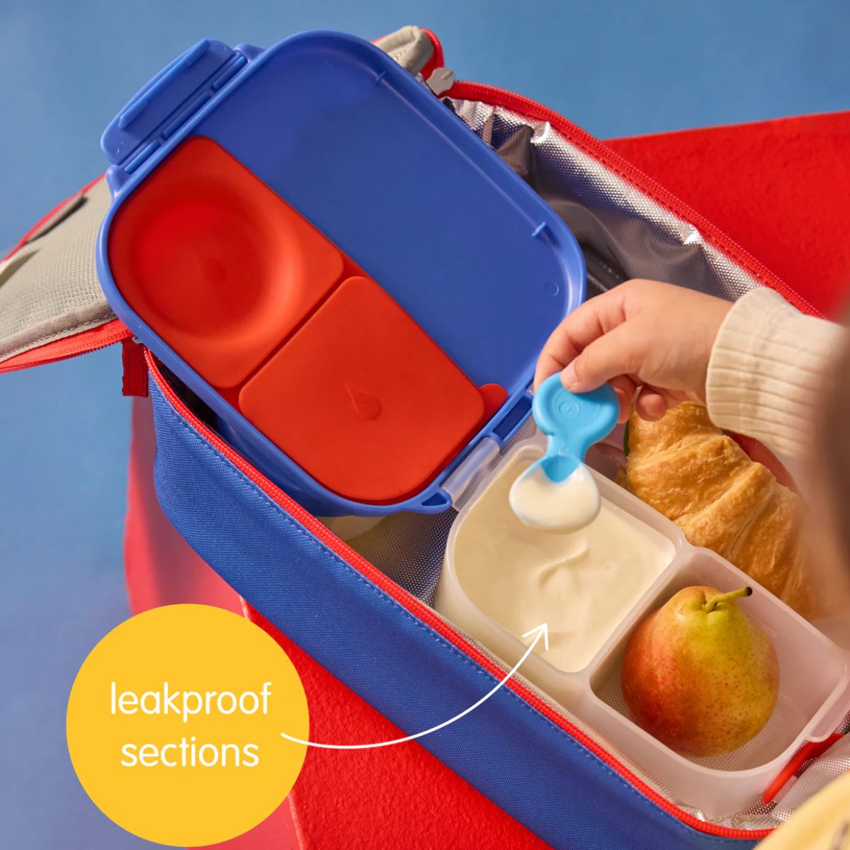 B.Box Mini Bento Kids Lunch Box - Superman - Two leakproof sections